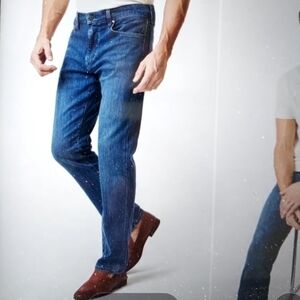 John Varvatos Jeans, Sz 36, Blue Premium Denim, Zip Fly, Straight Leg, 5 Pockets